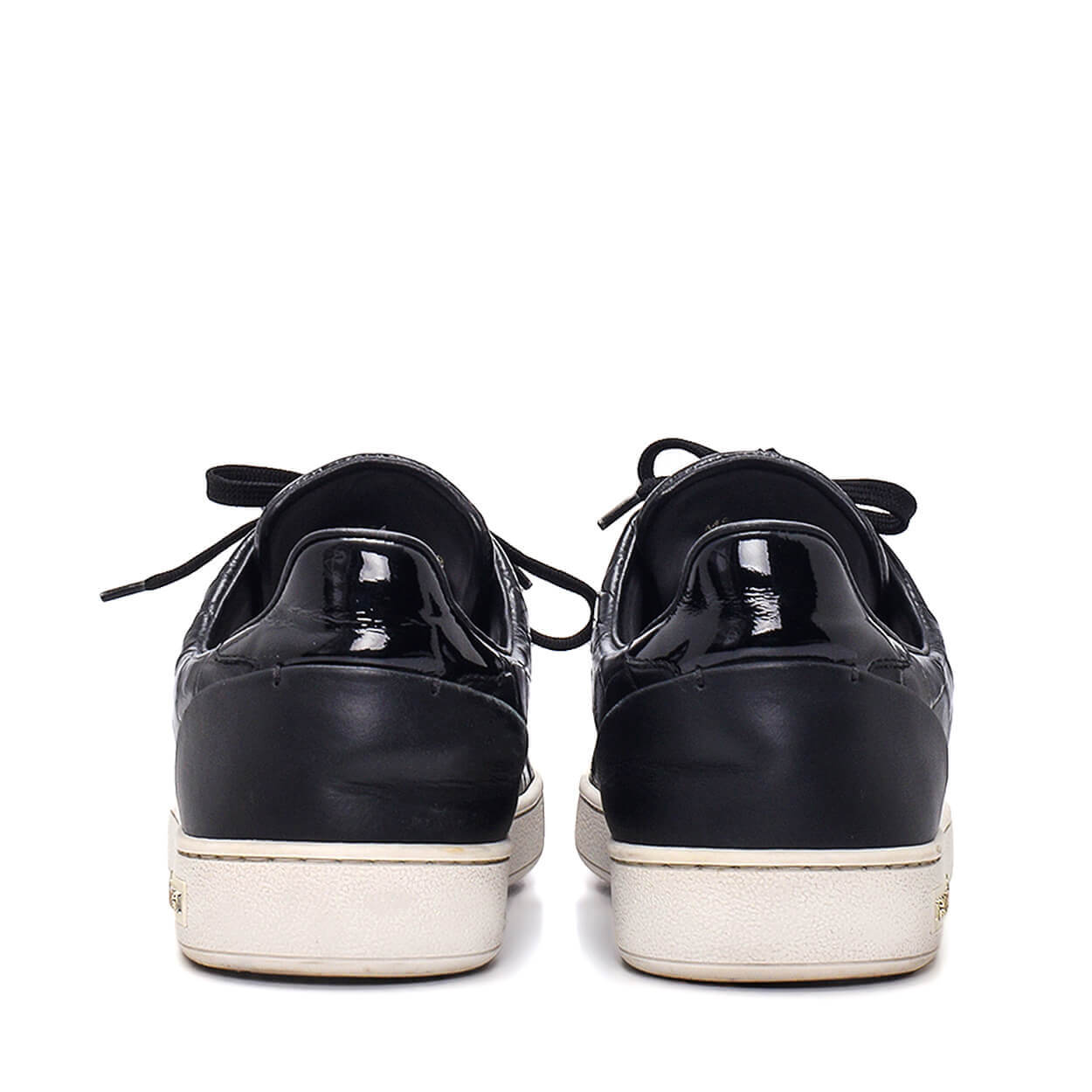 Louis Vuitton - Black Embossed Leather Frontrow Sneakers